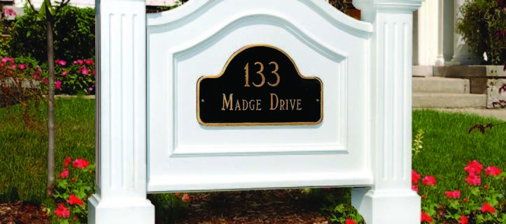 It's easy to play up the look of this stately colonial with the simple addition of this white address sign.